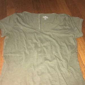 An army green v neck